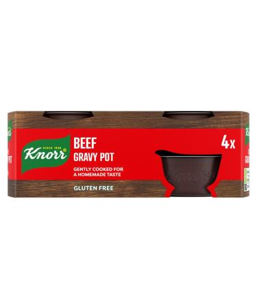 Knorr Beef Gravy Pot free from artificial colours and preservatives for quick and easy beef gravy that tastes homemade 4x 28 g