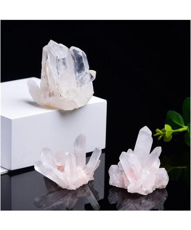 for 50-350g Natural White Crystal Cluster Quartz Crystal Health Reiki Stone Raw Point Specimen Home Decor Raw Crystals Gift Home Decorative Stones (Color : Crystal Cluster Size : 300-350g) - Buy Online on SooperMarket.com