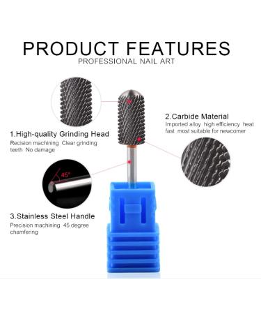 Rolabling Round Head Alloy Nail Drill Bit - Medium Size for Manicure, Gel Polish Removal, and Nail Accessories - 1 Pack - Buy Online on SooperMarket.com