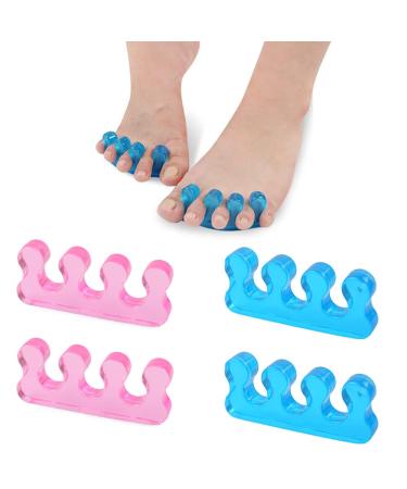 XHNFCU 2 Pairs Gel Toe Separator Toe Stretcher Divider Spacer Suitable for Men and Women Relaxing Toes Pedicure Bunion Relief Quickly Alleviating Toe Pain After Sports Activities