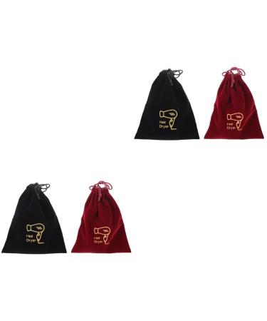 KALLORY 4 Pcs Storage Bag Makeup Travel Bag Drawstring Pouch Drawstring Bag Lining Hair Dryer Supplies