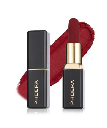 Phoera Non Transfer Lipstick Waterproof  smudge-proof and mask-proof feeling weightless Pigmented Formula Long-Lasting Lipstick That Are Mask  Water and Sweat Proof. (06 Belle)