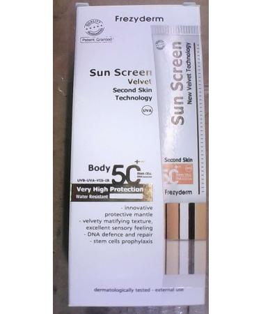 FrezyDerm Sun Screen Velvet - SPF 50+ Body Protection with Second Skin Technology | International Shipping Available - Buy Online on SooperMarket.com