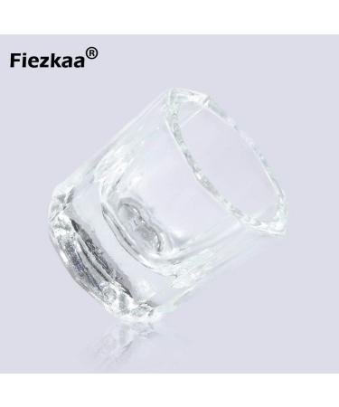 Fiezkaa 2pcs Clear Glass Dappen Dish Set for Acrylic Nails - Nail Monomer Liquid Bowl & Powder Holder - Acrylic Jar for Nail Art Manicure - Buy Online on SooperMarket.com