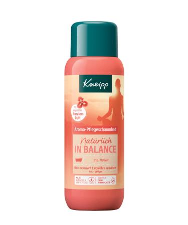 Kneipp aroma care foam of course in balance bathing additive with natural iris extract and ethereal vetive oil gentle skin care floral balancing fragrance 400ml