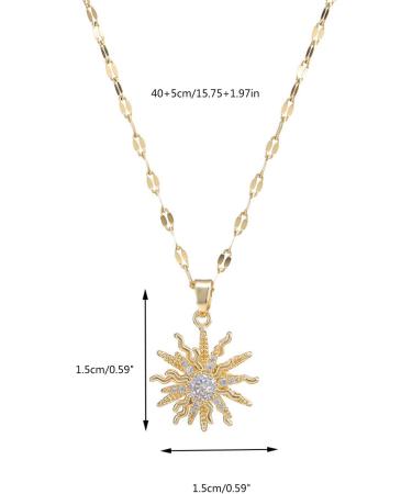 OralGos Rotating Cubic Zirconia Flower Pendant Necklace | Adjustable Choker Fashion Jewelry - International Shipping - Buy Online on SooperMarket.com