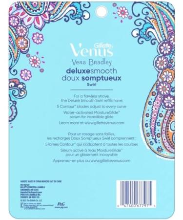 Gillette Venus Deluxe Smooth Swirl Womens Razor Blade Refills Moisture Ribbon to Protect Against Irritation 6 Count (Pack of 1) 1 count (Pack of 1) - Buy Online on SooperMarket.com