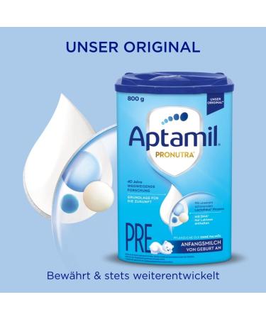 Aptamil Pronutra PRE - Infant Milk Powder 800g | DHA & Lactose Only | Palm Oil Free Baby Formula from Birth - Buy Online on SooperMarket.com