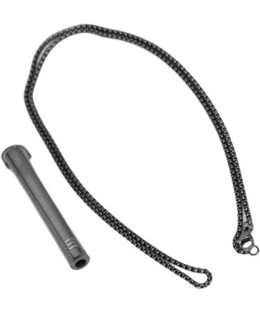 Breathing Exercise Necklace Relieving Stress Mindful Necklace Increasing Lung Volume Skinfriendly Steel for Men Daily Wear (Black) - Buy Online on SooperMarket.com