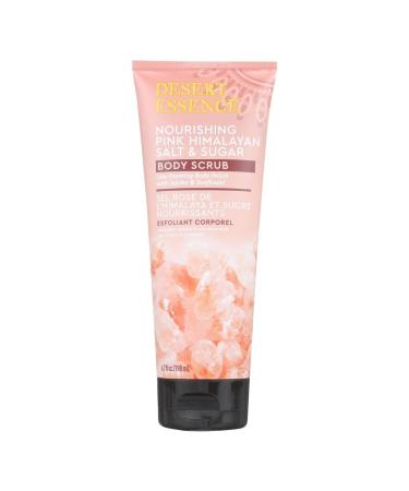 Desert Essence Nourishing Pink Himalayan Salt & Sugar Body Scrub 6.7 fl oz - Gluten Free  Vegan  Cruelty Free - Spa Strength Exfoliating Body Scrub - Detox  Cleanse  Smooth & Soften Skin