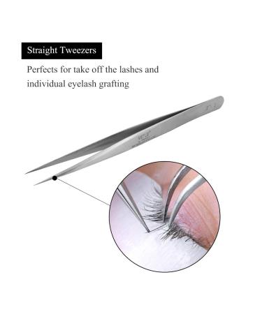 LASHVIEW Professional Eyelash Tweezers - Vetus ST12 Straight Pointed Stainless Steel for Precision Grafting & Extensions - Ideal for Lash Extensions & Stickers International Shipping Available - Buy Online on SooperMarket.com