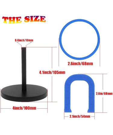 DDJSport Horseshoes & Ring Toss Set - Outdoor/Indoor Sports Game with 4 Throwing Rings, 4 Horseshoes, 1 Stakes, 1 Rubber Mat - Lawn & Camping Fun - Buy Online on SooperMarket.com