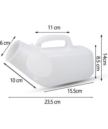 Male Urinal Bottle Camping Toilet Urine Bottle Male Urinal Long Neck Incontinence Pee Bottle Clear Plastic 1200 Ml Spill Proof Device Portable Urinal Bottle Snap-On Lid - Buy Online on SooperMarket.com