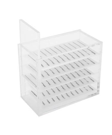 Eyelash Storage Box Organizer Glue Pallet Holder Extension Tools Case Transparent 5 Layers Plastic Makeup Grafting Eyelashes