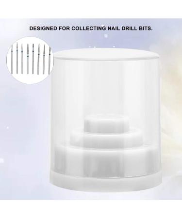 48 Slots Clear Nail Drill Case Holder - Manicure Tool Organizer & Display Stand for Nail Drill (White) - Buy Online on SooperMarket.com