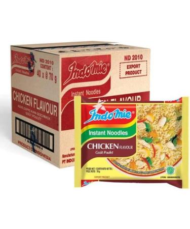 Indomie Instant Noodles Chicken Flavor - Quick Filling Food Instant Noodle - Large Pack - Perfect for Families - 70g - Pack of 40 - Buy Online on SooperMarket.com