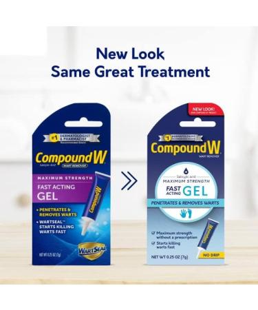 Compound W Maximum Strength Wart Remover Gel 0.25 oz (Pack of 2) - Fast-Acting Formula - Buy Online on SooperMarket.com