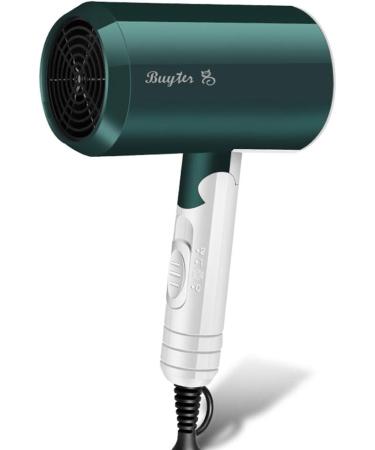 Buyter Blue-Ray Folding Compact Travel Blow Dryer Professional Salon Ionic Low Noise Hair Dryer 3 Heat Settings (White) - Buy Online on SooperMarket.com