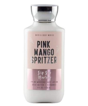 Bath and Body Works Pink Mango Spritzer - Sip Sip Hooray - 8 oz Body Lotion (Iced Mango  Cranberry  Pomegranate  Fir Balsam)