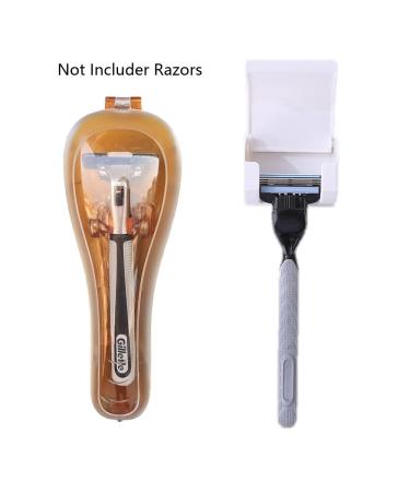 DKAOVH 2 Set Manual Shaver Bag & White Razor Holder - Travel Razor Case for Manual Razors & Trimmers | Perfect Protection - Buy Online on SooperMarket.com