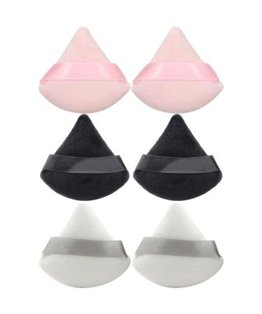 Triangle Powder Puffs 6pcs Powder Sponge Cushion Puffs Soft Face Powder Puff for Loose Powder Pressed Powder Face Cosmetic
