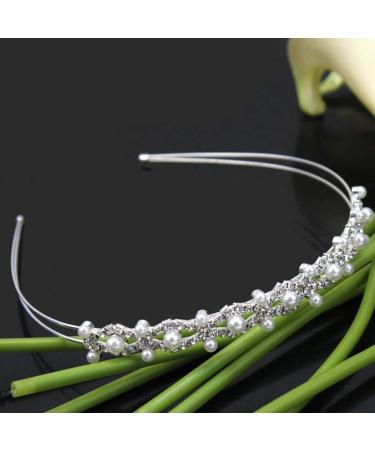 EXCEART Faux Pearl Rhinestones Headdress Bridal Rhinstone Headpieces Pearl Wedding Headband Rhinestones Pearl Headdress Bridal Pearl Hairband for Bride Bridesmaids - Buy Online on SooperMarket.com