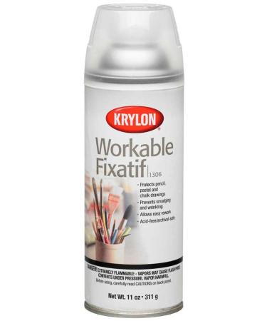 Krylon Workable Fixatif Clear Spray (11 oz) - 6 Pack