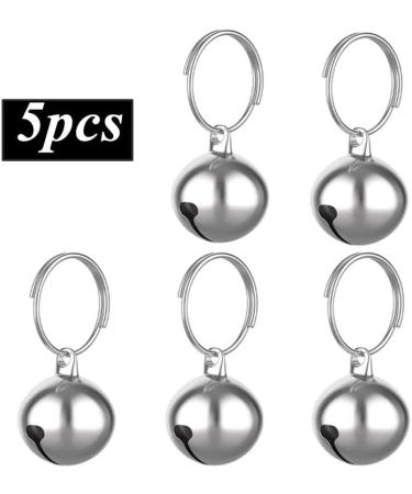 Partns Silver Dog Bells - 5 Pack Jingle Bells for Dog Collars & Decor | Durable Metal Key Rings - Buy Online on SooperMarket.com