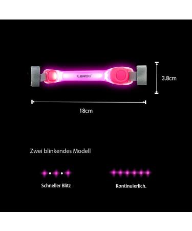 Buy Laroo Waterproof LED Light Band for Dogs & Cats - Bright Easy Attach Flashing Collar Light in Pink - Buy Online on SooperMarket.com