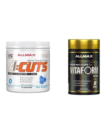 ALLMAX Nutrition ACUTS - Amino Acid Powder Supplement with Taurine L-Carnitine Green & Allmax Nutrition - VITAFORM - Premium - Performance Multi-Vitamin for Men - 30-day Supply - 60 Count