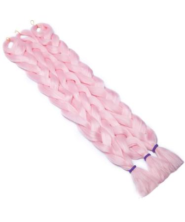 Tess 41 Jumbo Braids - Synthetic Crochet Hair Extensions 3PCs 165g - Pink 104cm - International Shipping Available - Buy Online on SooperMarket.com