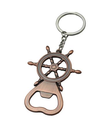 Bottle Opener Retro Rudder Beer Bottle Opener Stainless Steel Beer Openers Men Keychain Corkscrew Accessories
