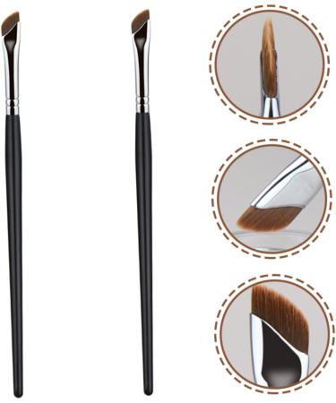 KALLORY 2pcs Eyebrow Brush Eye Makeup Eyeliner Brush Slanted Thin Eyeliner Brush Qingxian Miss Eyes 16X1CM As Shown - Buy Online on SooperMarket.com