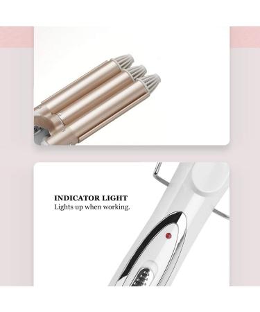 3 Barrels Curling Iron | Fast Heating Hair Waver & Crimper - 25mm Hair Curler Tool for Gorgeous Waves | International Shipping Available - Buy Online on SooperMarket.com