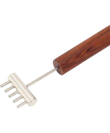 Double Head Face Massage Roller with Copper Wooden Handle | Promote Circulation & Skin Health | Acupoint Pressing Tool for Spa-Like Relaxation - Buy Online on SooperMarket.com