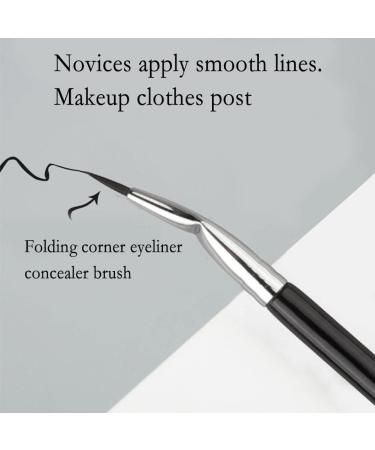 Eye Makeup Gel Eyeliner Brushes Ultra Fine Bent Angled Cosmetics Brush Eyeliner Thin for Gel or Powder Eye Line - Buy Online on SooperMarket.com