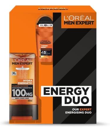 L'Oreal Men Expert Energy Duo Gift Set - 1x Hydra Energetic Shower Gel 1x Thermic Resist Anti-Perspirant Roll On Deodrant - Buy Online on SooperMarket.com