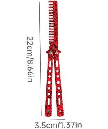 Comb Trainer Stainless Steel Unsharpened Slice Butterfly Training Comb for Beginner Red Practice Comb Trainer - Buy Online on SooperMarket.com