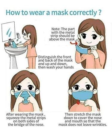 FARIL 100 PCS 3-Layer Protective Disposable Face Masks | Breathable with Elastic Earloops | UK Seller - Buy Online on SooperMarket.com