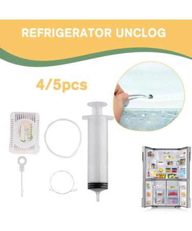 Refrigerator Drain Clean Brush Wash Brush Suction Syringe Hose Fridge Cleaner Dredge Tool Stick Drain Kit 1.5m Fridge Hole White 6pcs - Buy Online on SooperMarket.com