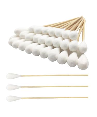 Precision Cotton Swabs with 6'' Long Sticks for Gun Cleaning Makeup or Pets Large Size: 200 pieces