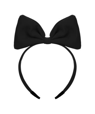WLLHYF Bow Headbands Red Bowknot Hair Band Fashion Cute Hair Hoop Big Bowknot Headdress Perfect Hair Accessories for Women Girls Party Cosplay Christmas Valentine's Day Black