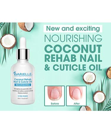 Barielle Coconut Rehab Nourishing Nail & Cuticle Oil - 1 oz. | Natural Nail & Cuticle Treatment for Dry, Conditioned Cuticles - Buy Online on SooperMarket.com