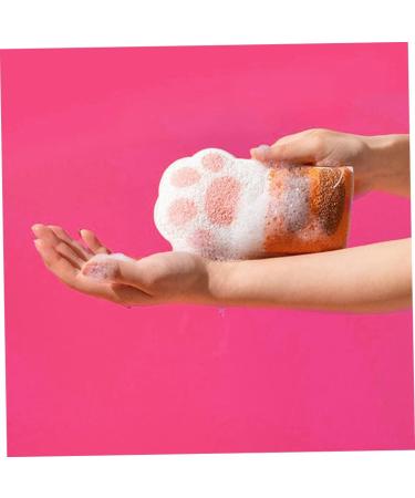 Body Exfoliating Sponge Elastic Cute Bathing Clean Scrub Brush with 4 Cat Paws body exfoliating brush - Buy Online on SooperMarket.com