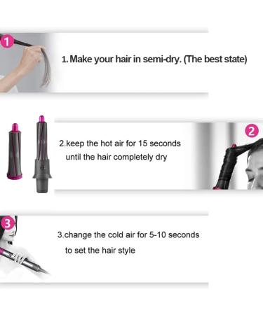 1 Pair 1.2in Short Curling Barrels with Adapter For Dyson Supersonic Hair Dryer Curling Attachment Left & Right Volume and Shape Curling Hair Tool for Medium-length Short Hair - Buy Online on SooperMarket.com