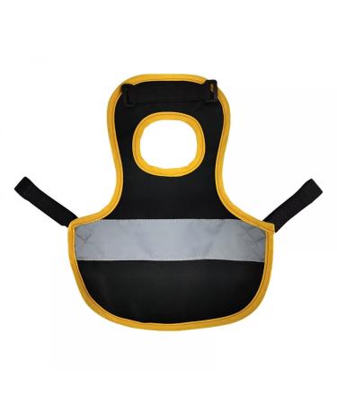 Dongker chicken vest waterproof chicken saddle warning vest for hens pet reflective vest adjustable hen clothing poultry apron saddle for pet protection spring for chicken and duck black