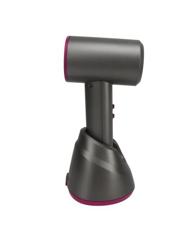 Hair Dryer Rechargeable Cordless Hair Dryer Low Noise Narrow Nozzle 3 Levels Airflow with Fixed Base for Business Travel Camping (US Plug)