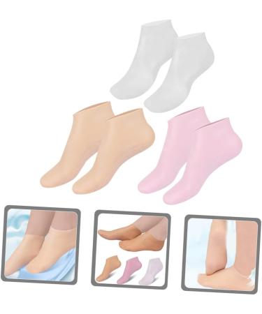 Healeved 3 Pairs Moisturizing Socks Non Socks Spa Socks Foot Socks Moisturizing Overnight Moisturizer Socks Foot Care Gel Socks for Dry Cracked Feet Women Foot Mask Sole of Foot Lotion Sebs - Buy Online on SooperMarket.com