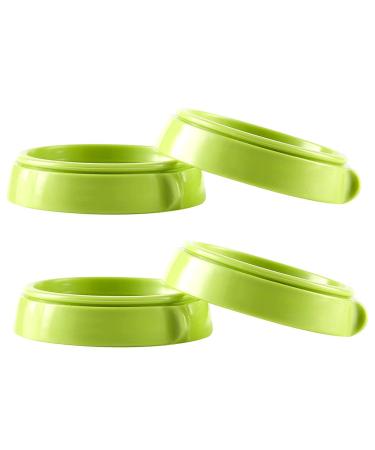 ROMIRUS Bottle Collars Rings Replacement for Comotomo Baby Feeding Bottles 4 Count (Green)