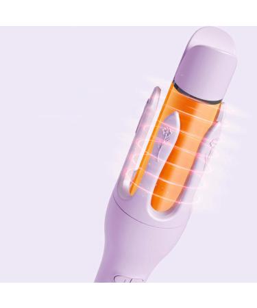 Rotating Curling Iron - Automatic Hair Curler with Fast Heating & 4 Adjustable Temps for Perfect Hair Styling - Purple - Buy Online on SooperMarket.com